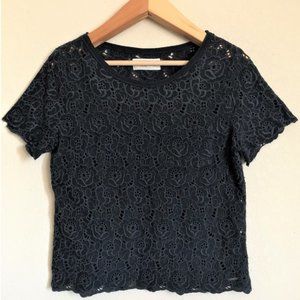 Abercrombie & Fitch Short Sleeve Lace Top